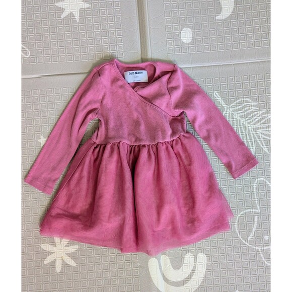 Old Navy Toddler Girl Dresses 18-24M Lot of 3 Pink Peach Black Tulle Party - Picture 4 of 7
